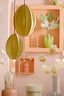 Hanging lamp 38x51 cm MILATOS jute olive green