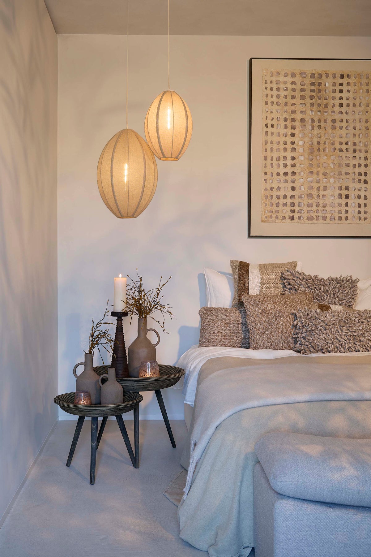 Hanging lamp 38x51 cm MILATOS jute natural