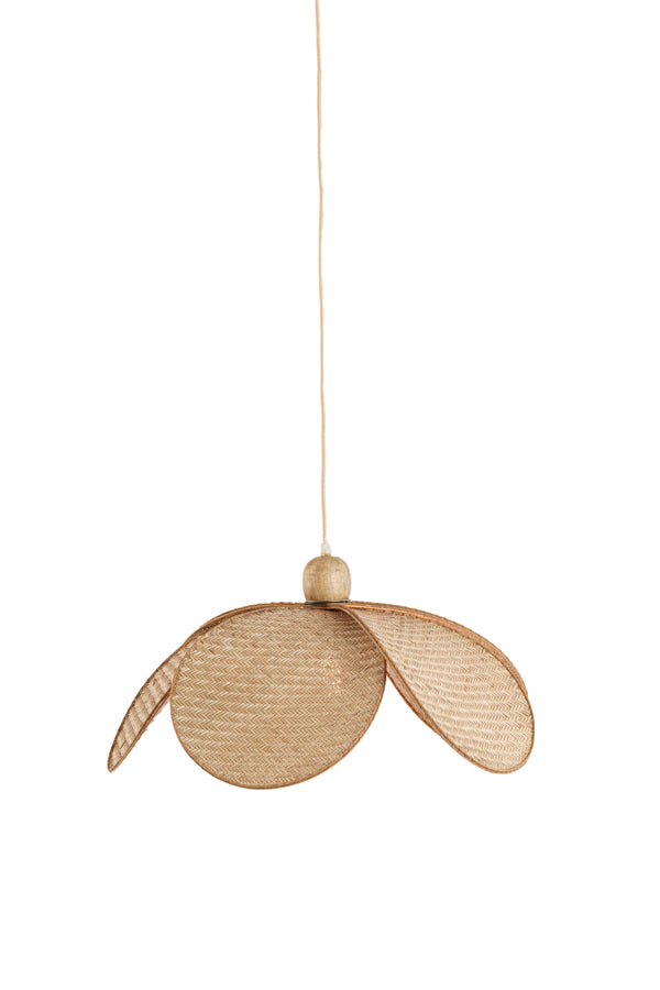 Hanging lamp 48x29 cm LAVRIO webbing natural+wood