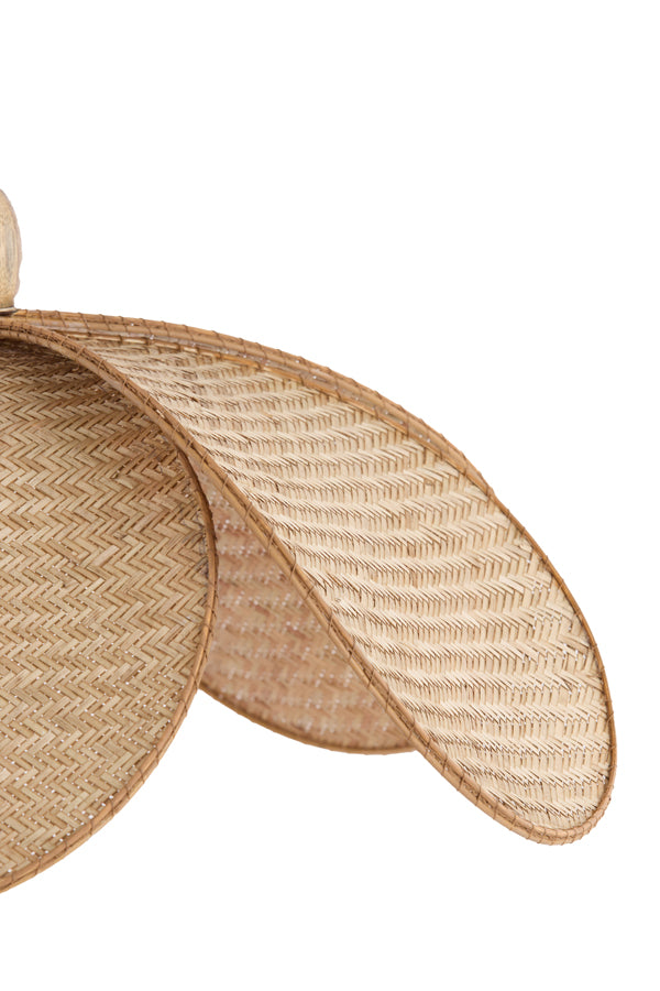 Hanging lamp 60,5x30,5 cm LAVRIO webbing natural+wood