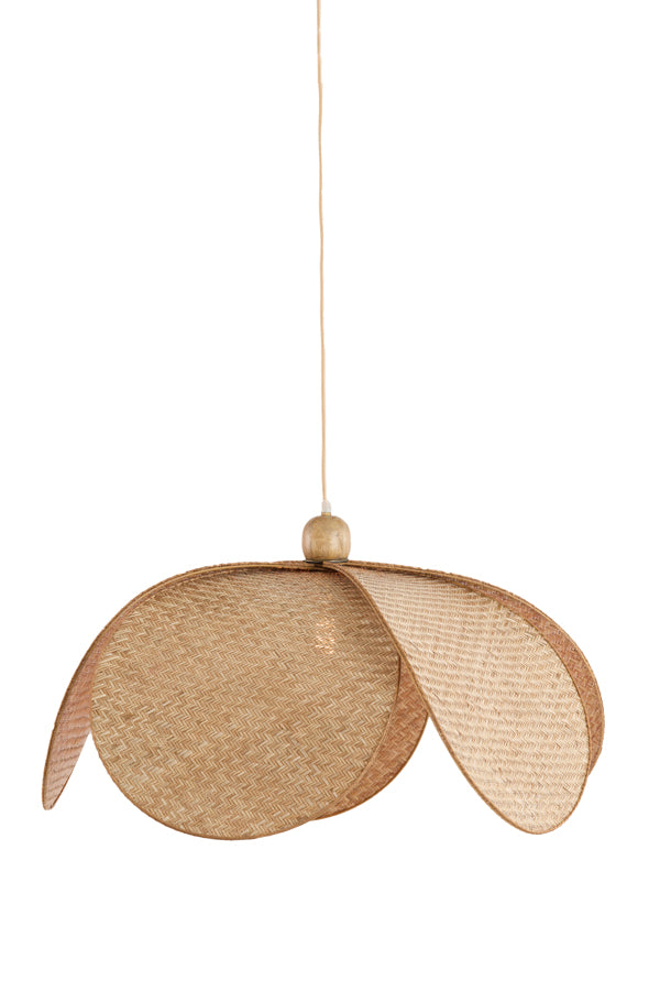 Hanging lamp 60,5x30,5 cm LAVRIO webbing natural+wood