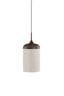 Hanging lamp 16x31 cm DANIA wood print d brown+rope cream