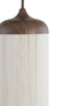 Hanging lamp 16x31 cm DANIA wood print d brown+rope cream