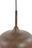 Hanging lamp 16x31 cm DANIA wood print d brown+rope cream