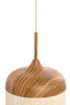 Hanging lamp 22x41,5 cm DANIA wood print natural+rope cream