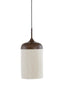 Hanging lamp 22x41,5 cm DANIA wood print d brown+rope cream