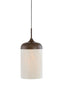 Hanging lamp 22x41,5 cm DANIA wood print d brown+rope cream