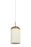 Hanging lamp 27,5x52 cm DANIA wood print natural+rope cream