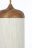 Hanging lamp 27,5x52 cm DANIA wood print natural+rope cream
