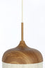 Hanging lamp 27,5x52 cm DANIA wood print natural+rope cream