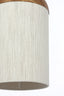 Hanging lamp 27,5x52 cm DANIA wood print natural+rope cream