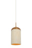 Hanging lamp 27,5x52 cm DANIA wood print natural+rope cream