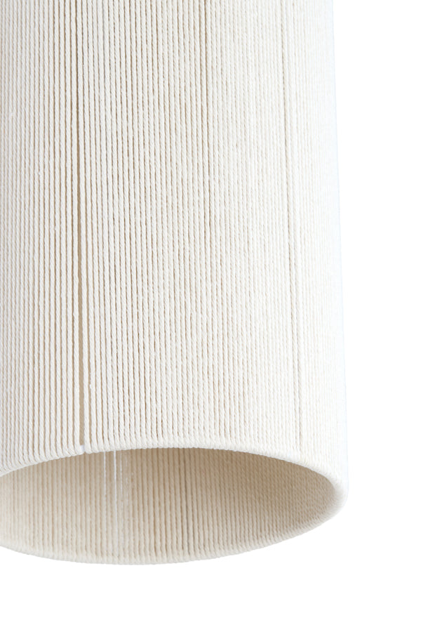 Hanging lamp 27,5x52 cm DANIA wood print d brown+rope cream