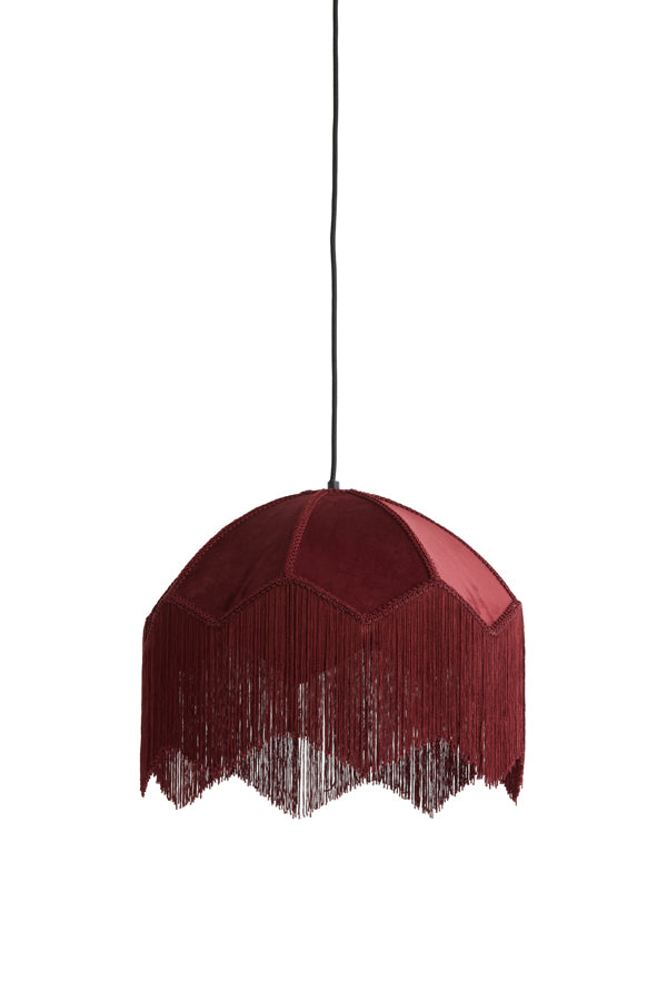 Hanging lamp 40x33 cm MALACIA velvet burgundy
