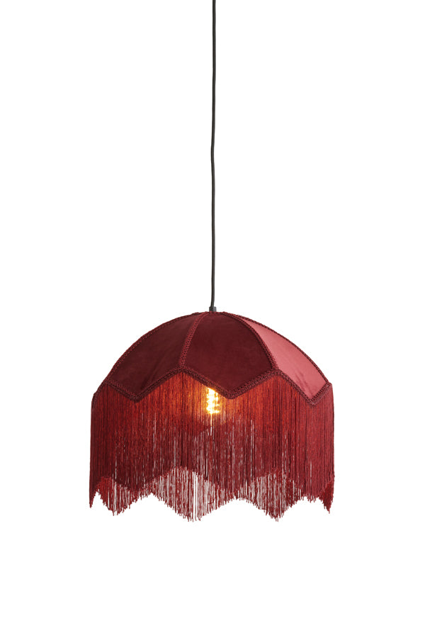 Hanging lamp 40x33 cm MALACIA velvet burgundy