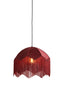 Hanging lamp 40x33 cm MALACIA velvet burgundy