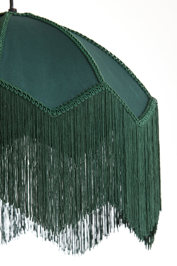Hanging lamp 40x33 cm MALACIA velvet green