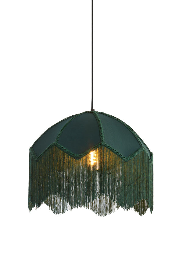 Hanging lamp 40x33 cm MALACIA velvet green