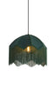 Hanging lamp 40x33 cm MALACIA velvet green