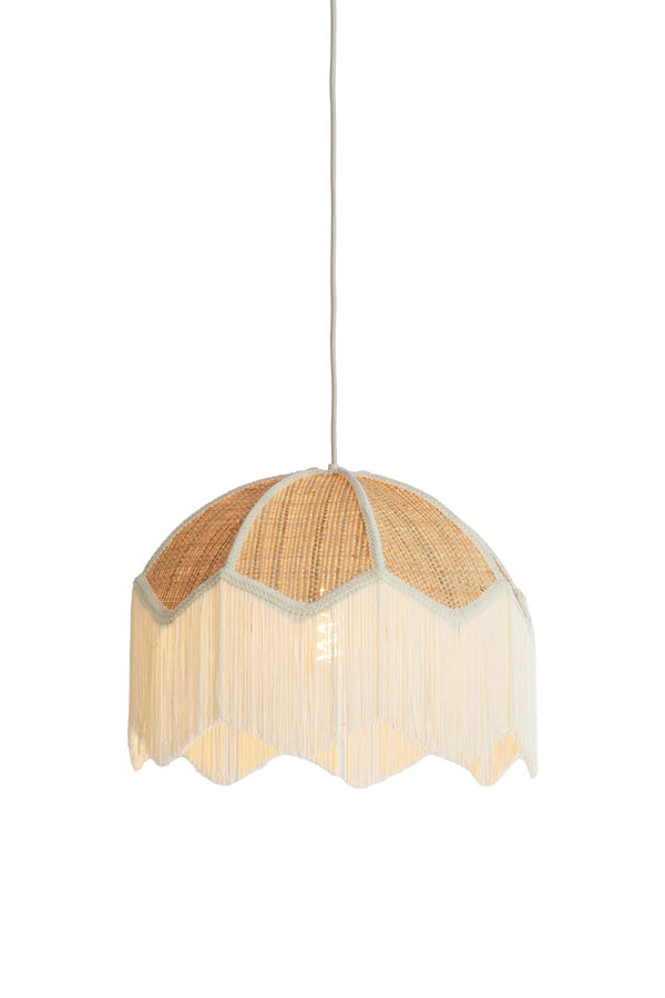 Hanging lamp 40x33 cm MALACIA raffia natural+cream