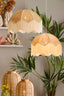 Hanging lamp 40x33 cm MALACIA raffia natural+cream