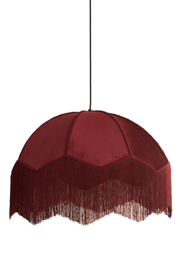 Hanging lamp 50x38 cm MALACIA velvet burgundy