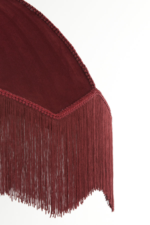 Hanging lamp 50x38 cm MALACIA velvet burgundy