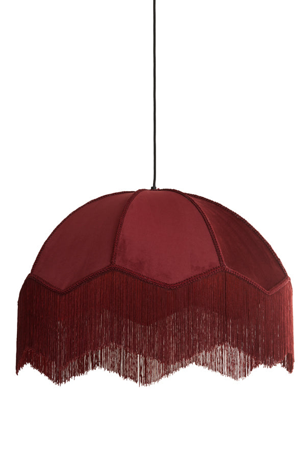 Hanging lamp 50x38 cm MALACIA velvet burgundy