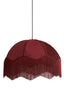 Hanging lamp 50x38 cm MALACIA velvet burgundy