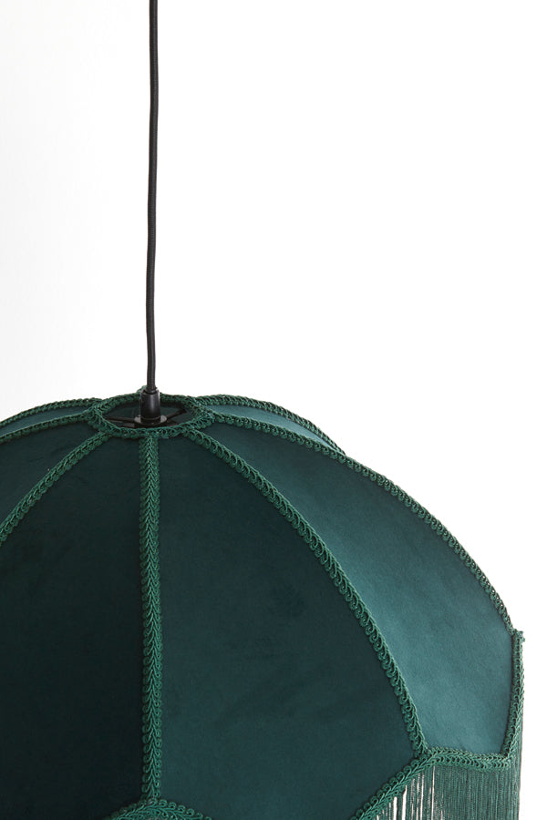 Hanging lamp 50x38 cm MALACIA velvet green