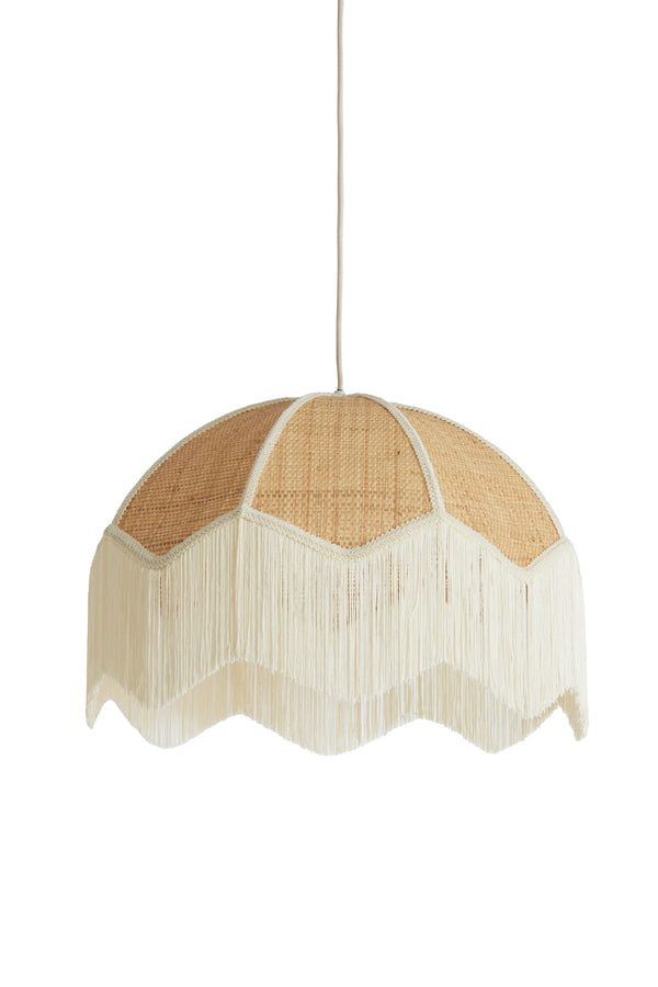 Hanging lamp 50x38 cm MALACIA raffia natural+cream