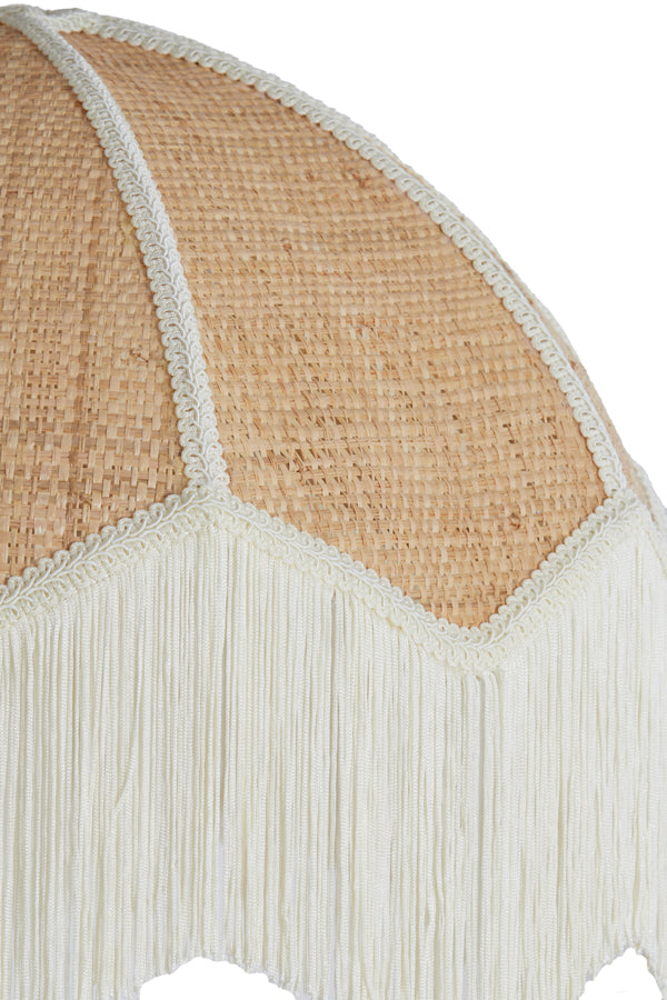 Hanging lamp 50x38 cm MALACIA raffia natural+cream