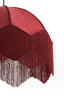 Hanging lamp 60x41 cm MALACIA velvet burgundy