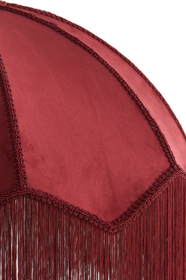 Hanging lamp 60x41 cm MALACIA velvet burgundy