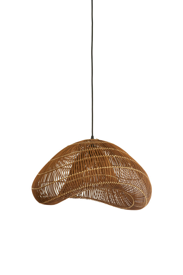 Hanging lamp 54x52,5x30,5 cm JANZUR rattan dark brown