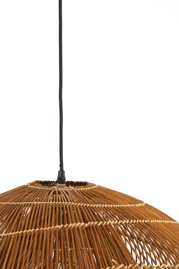 Hanging lamp 54x52,5x30,5 cm JANZUR rattan dark brown