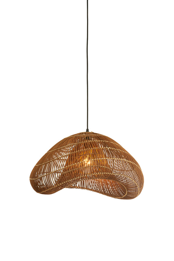 Hanging lamp 54x52,5x30,5 cm JANZUR rattan dark brown