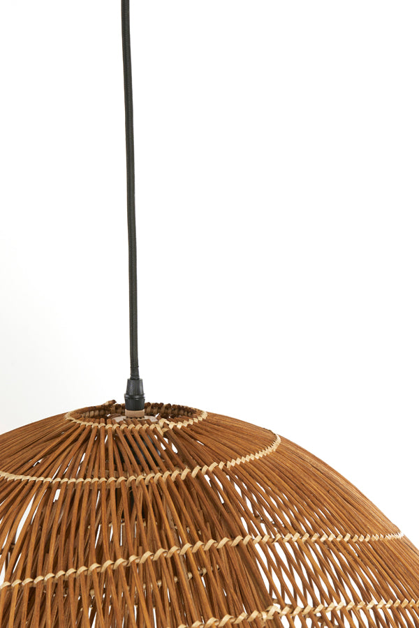 Hanging lamp 65x64x30,5 cm JANZUR rattan dark brown