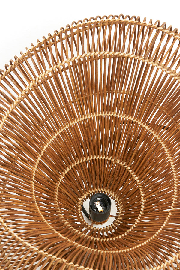 Hanging lamp 65x64x30,5 cm JANZUR rattan dark brown