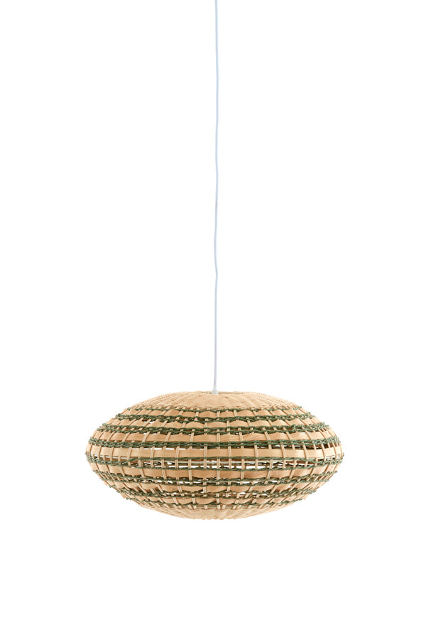 Hanging lamp 50x24 cm TAWELA rattan natural+green