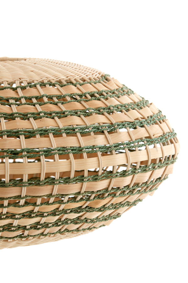 Hanging lamp 50x24 cm TAWELA rattan natural+green