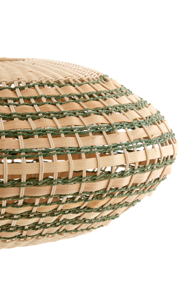 Hanging lamp 59,5x28 cm TAWELA rattan natural+green