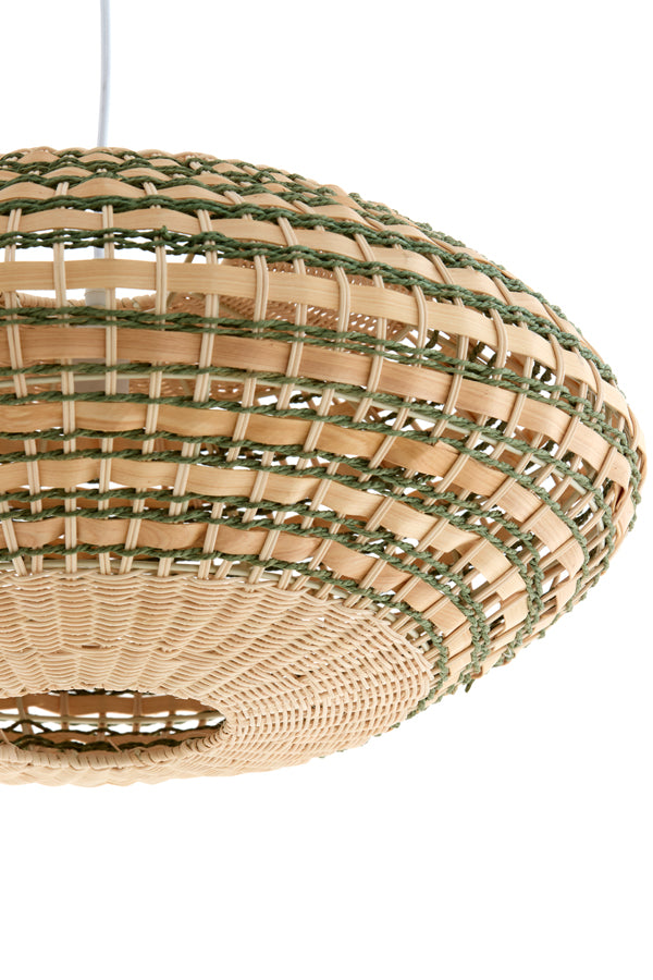 Hanging lamp 59,5x28 cm TAWELA rattan natural+green
