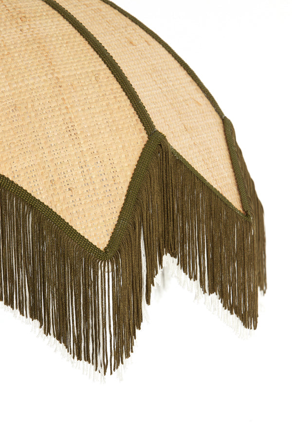 Hanging lamp 45x32,5 cm SULINA raffia natural+green