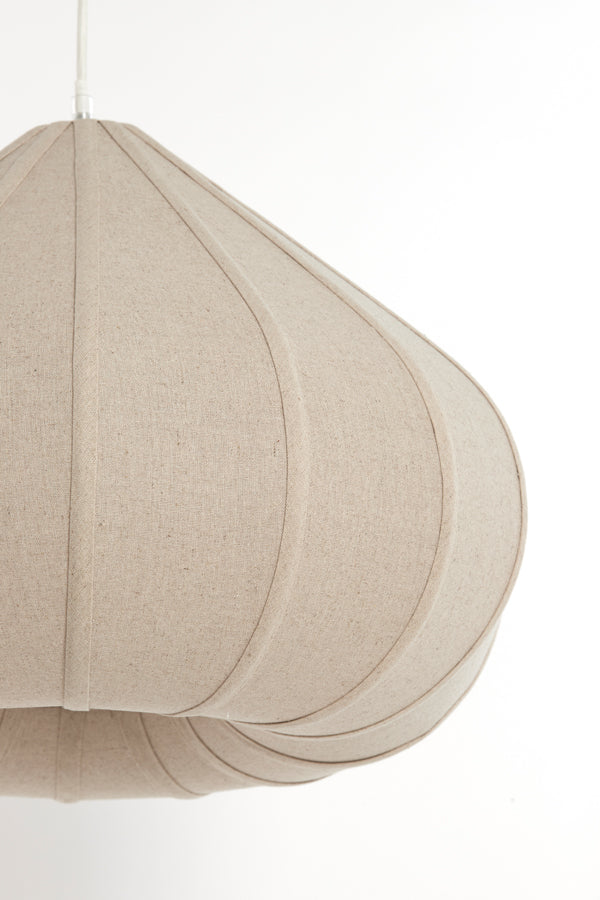 Hanging lamp 60x42,5 cm ZUBEDA linen natural