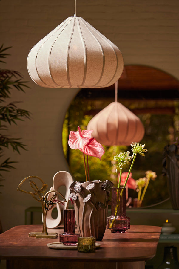 Hanging lamp 60x42,5 cm ZUBEDA linen natural