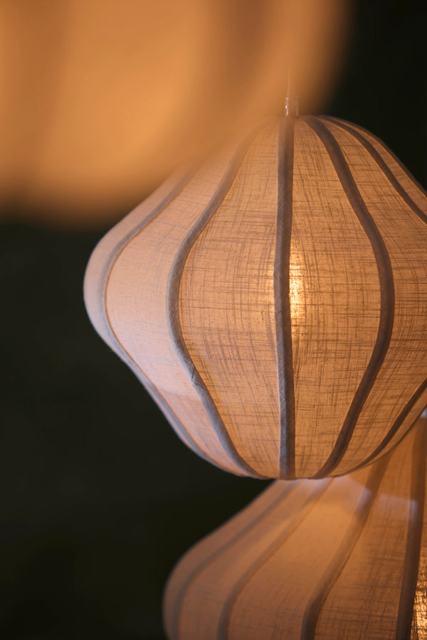 Hanging lamp 38,5x32 cm SUKAU linen cream