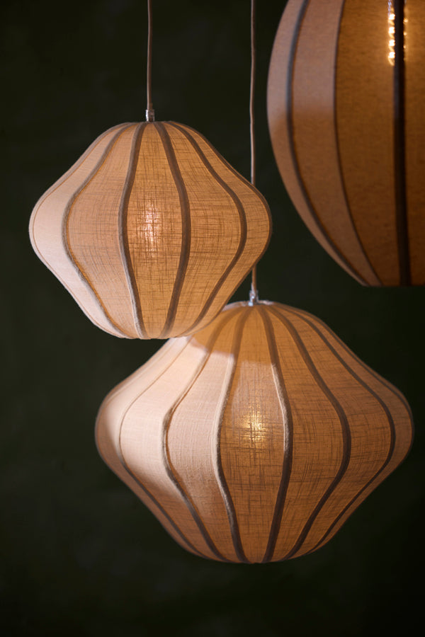 Hanging lamp 50x40 cm SUKAU linen cream