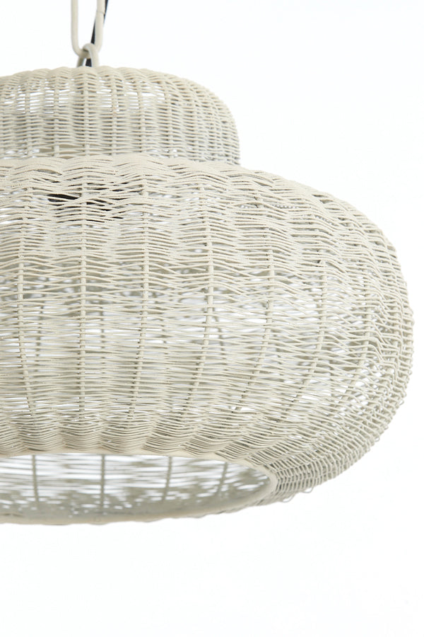 Hanging lamp 47x26 cm PIEDRA cream