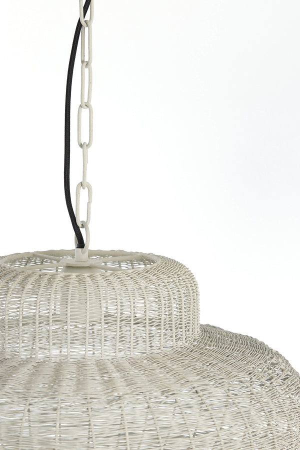 Hanging lamp 47x26 cm PIEDRA cream